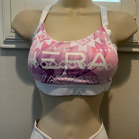 Hera Hero 2pc Women's workout Leggings & top in White /Pink NWT - Picture 14 of 15